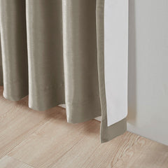 Twist Tab Total Blackout Window Curtain Panel Pewter 50x95