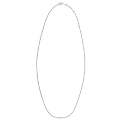 Double Extendable Cable Chain in 14k White Gold (1.40 mm)