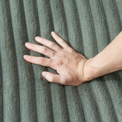 126-Inch Corduroy With Cup Holder Super Large L-Shaped Sofa