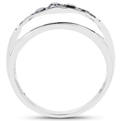 0.50 Carat Genuine Black Diamond .925 Sterling Silver Ring