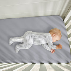 BedGear Dri-Tec Crib Sheet, Light Grey