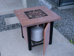 25" H Outdoor Patio Propane Gas Fire Pit Table - 50,000 BTU High-temperature-resistant