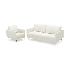 Modern Upholstered Accent Chair with Removable Backrest Cushion