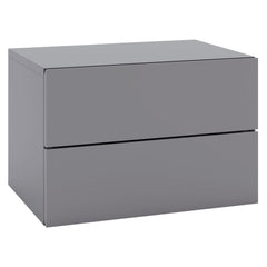 Floating Nightstand with Drawers and Storage Shelf
