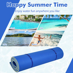 9' x 6' 3 Layer Floating Water Pad Foam Mat -Blue