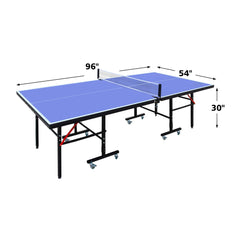 8FT Foldable Midsize Table Tennis Table Set