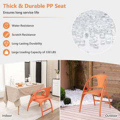 Folding Dining Chairs Set of 2 with Armrest and High Backrest