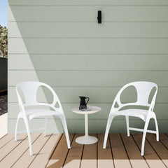 Folding Dining Chairs Set of 2 with Armrest and High Backrest