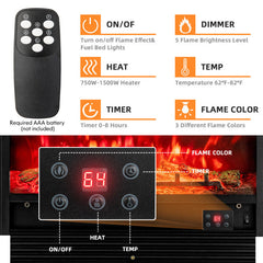 28.5" Recessed Electric Fireplace