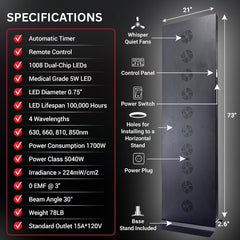 Full-Body Dual-Chip Clinical-Grade Red Light Therapy Panel (SAK63480)