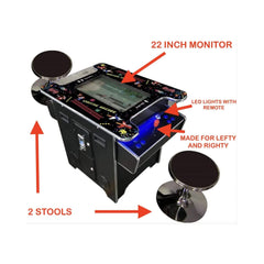 Full-Size Commercial-Grade 2-Player Retro Arcade Machine With 60 Games And Stools (SAK86197)