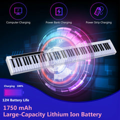 88-Key Portable Electronic Piano with Voice Function