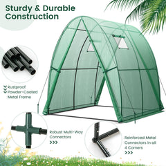 6 x 6 x 6.6 FT Outdoor Wall-in Tunnel Greenhouse