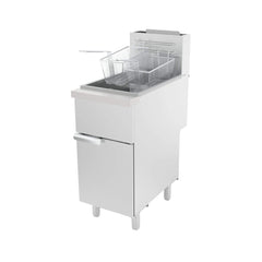 Heavy-Duty 120K BTU Commercial Stainless Steel Natural Gas Deep Fryer With Baskets (SAK97012)