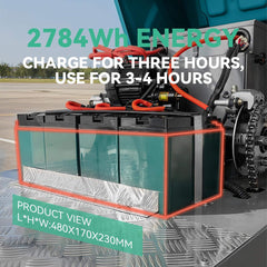 Heavy-Duty 51-Inch Electric Ride-On Floor Industrial Sweeper With Dustbin & Water Tank (SAK69418)