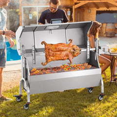 Heavy-Duty 52W Spit Roaster Rotisserie BBQ Grill For Pig, Lamb And Chicken (SAK59286)