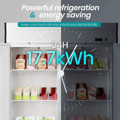 Heavy-Duty 54-Inch 2-Door Stainless Steel Commercial Freezer With OmniSmart Temperature Control (SAK91765)