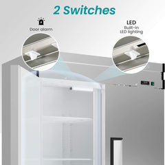Heavy-Duty 54-Inch 2-Door Stainless Steel Commercial Freezer With OmniSmart Temperature Control (SAK91765)
