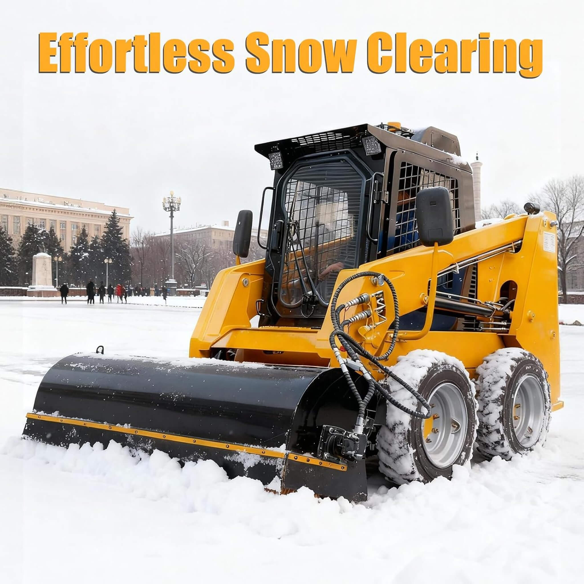 72-Inch Industrial Skid Steer Sweeper Attachment
