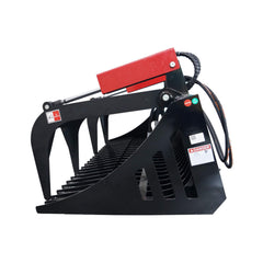 Heavy-Duty 72-Inch Rock Grapple Bucket Skid Steer Attachment With Quick Attach (SAK85019)