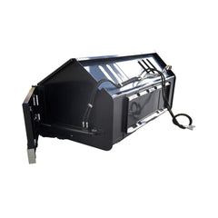 Heavy-Duty 89-Inch Snow Bucket Skid Steer Attachment With Swing Doors (SAK48371)