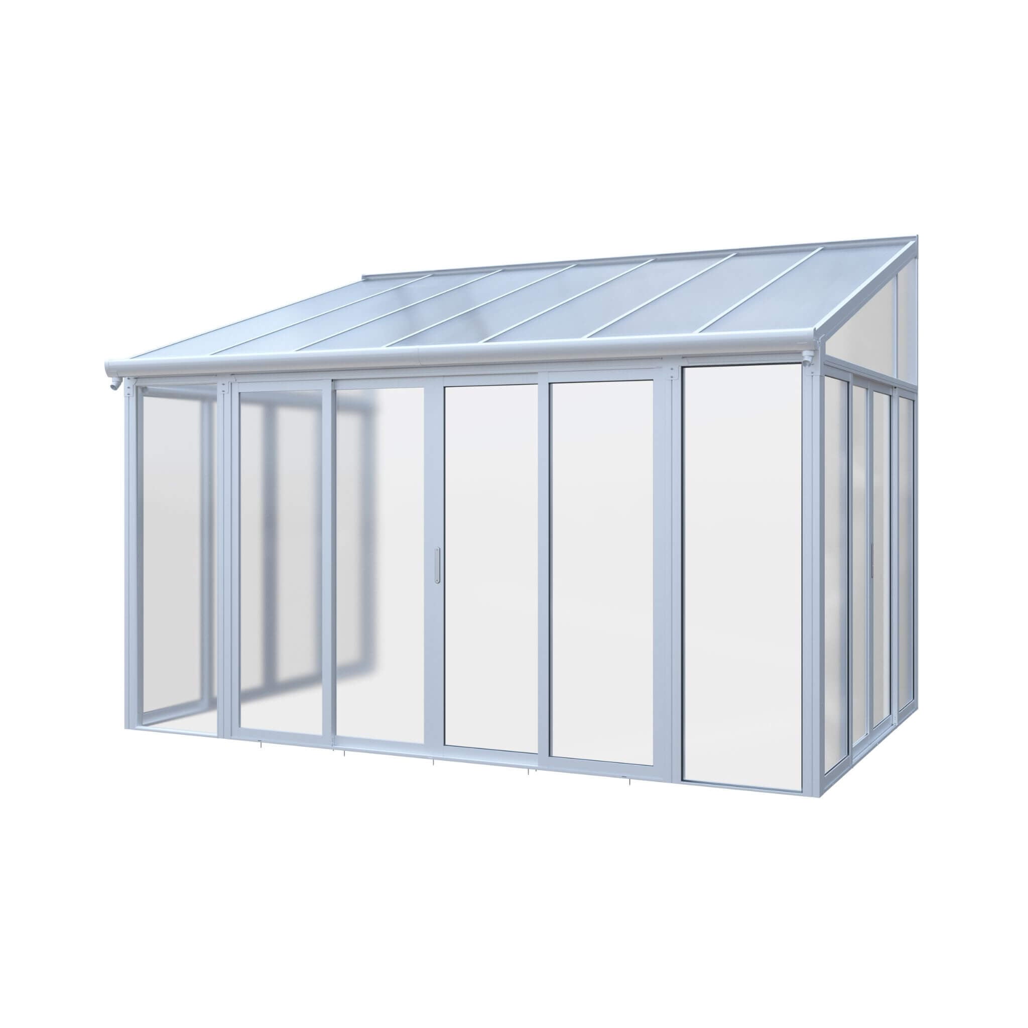 0x14 Ft Aluminum Patio Sunroom with Sliding Doors