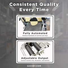 Heavy-Duty Commercial Automatic Corn Tortilla Making Machine (SAK60513)