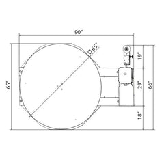 Heavy-Duty Commercial Pallet Carousel Shrink Wrapping Skid Turntable Machine (SAK62410)