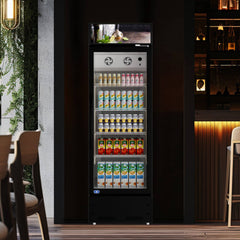 Heavy-Duty 23-Inch Commercial Single Glass Door Refrigerator With LED Lights (SAK43533)