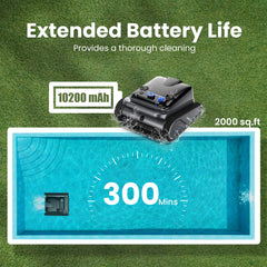 Heavy-Duty Cordless Wall Climbing Robotic Pool Vacuum Cleaner (SAK80239)