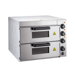 Heavy-Duty Electric 2000W Indoor Commercial Countertop Double Deck Pizza Oven (SAK36147)