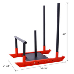 Heavy-Duty Iron Weight Strength Fitness Training Sled For Muscle Building (SAK36721)