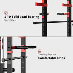 Heavy-Duty Professional Multi-Function Adjustable Power Cage Rack, 1000LBS (SAK98149)