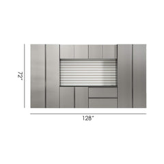 Alora Heavy-Duty Wall-Mounted Metallic Gray Garage Cabinet Set With Soft Closing Doors And Drawers (SAK24368)