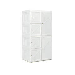 Foldable Armoire Wardrobe Closet with 8 Cubby Storage