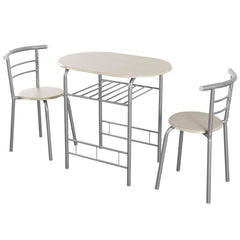 3 pcs Home Kitchen Bistro Pub Dining Table 2 Chairs Set