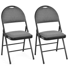 2/4 Pieces Padded Folding Dining Chairs with Backrest