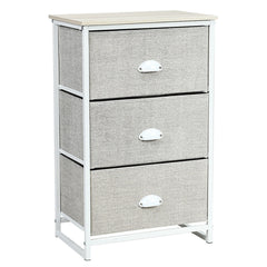 Nightstand Side Table Storage Tower Dresser Chest with 3 Drawers