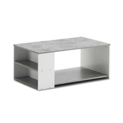 Coffee Table Sofa Side Table with Storage Shelves