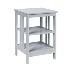 2 Pieces 3-Tier Nightstand with Reinforced Bars and Stable Structure