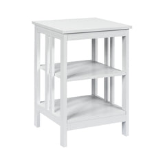 2 Pieces 3-Tier Nightstand with Reinforced Bars and Stable Structure