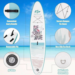 10.5 ft Inflatable Stand Up Paddle Board Surfboard with Aluminum Paddle Pump
