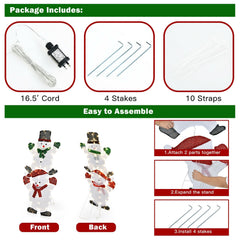 54 Inch Snowman Xmas Decorations with UL Certified Plug