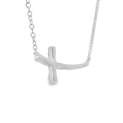 .26ct Diamond Cross Religious Pendant Sterling Silver