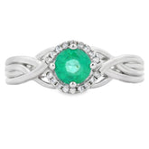 .58ct Emerald Zircon Ring Sterling Silver