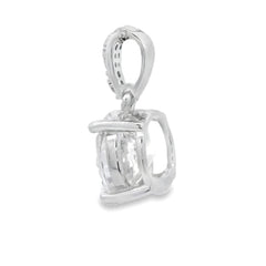 3.00ct Moissanite Pendant Sterling Silver
