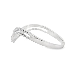 .09ct Diamond Fashion band rings 10KT White Gold