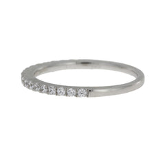 Cubic Zirconium Wedding Band Ring Sterling Silver