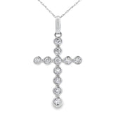 .50ct Diamond Cross Religious Pendant 14KT White Gold