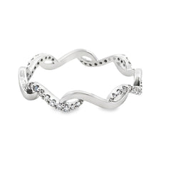 .17ct Diamond Wedding Band Ring 14KT White Gold